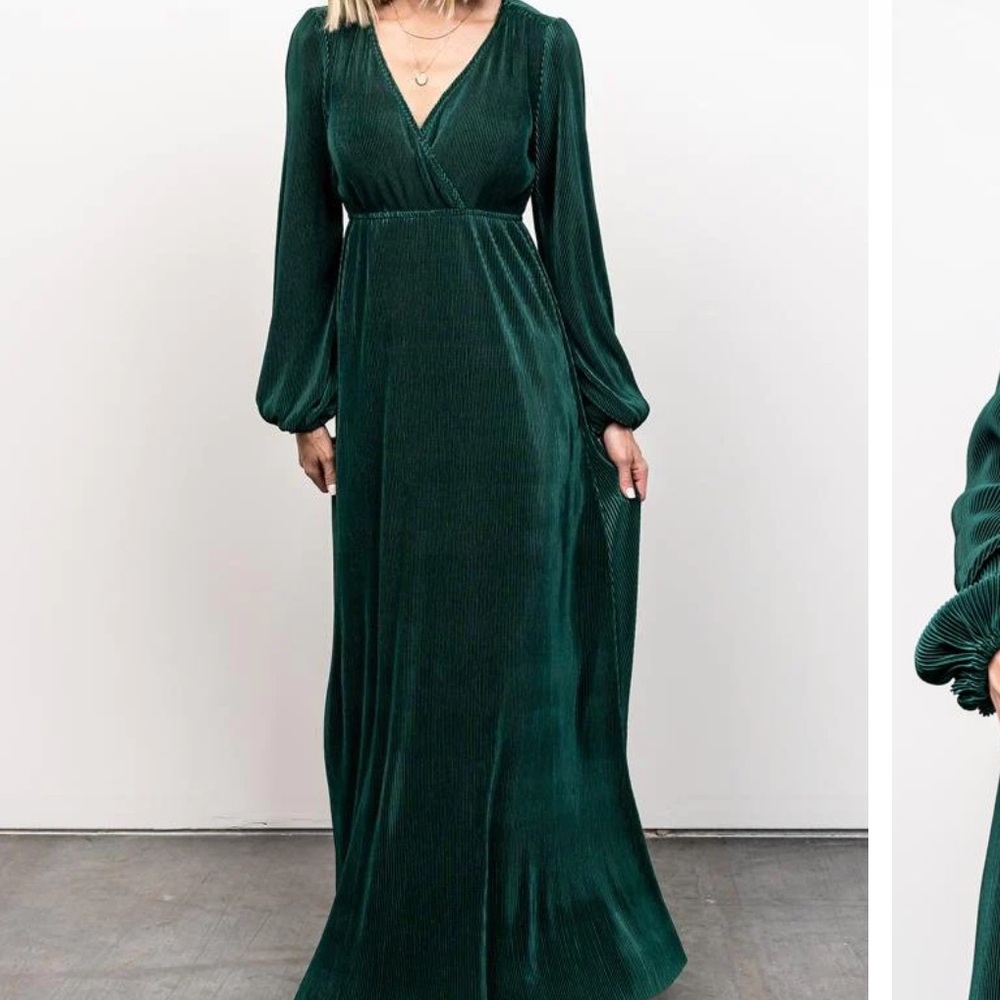 Baltic Born Venus Forest Pleated Maxi Dress